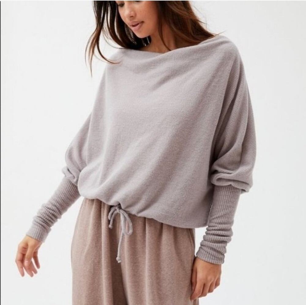 Urban Outfitters Nikki Thermal Top Sweater Out From Under Cozy Waffle S Lounge